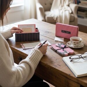 Punch Couture - Stationary fun cards shoes & Envelopes in a decorative hard case